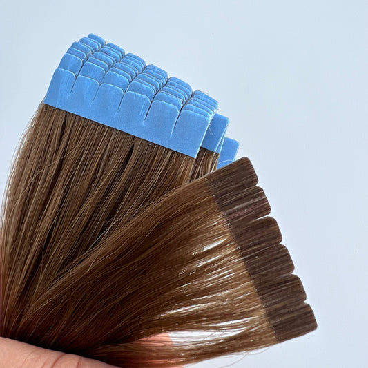 Mini Tape In Hair Extensions – 9A Virgin hair/  Dark Color