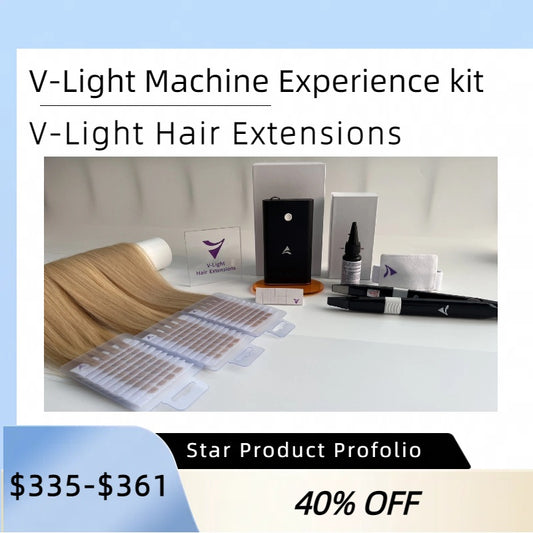 V-light Hair Extensions Experience kit  （free shiping）New Packaging Upgraded