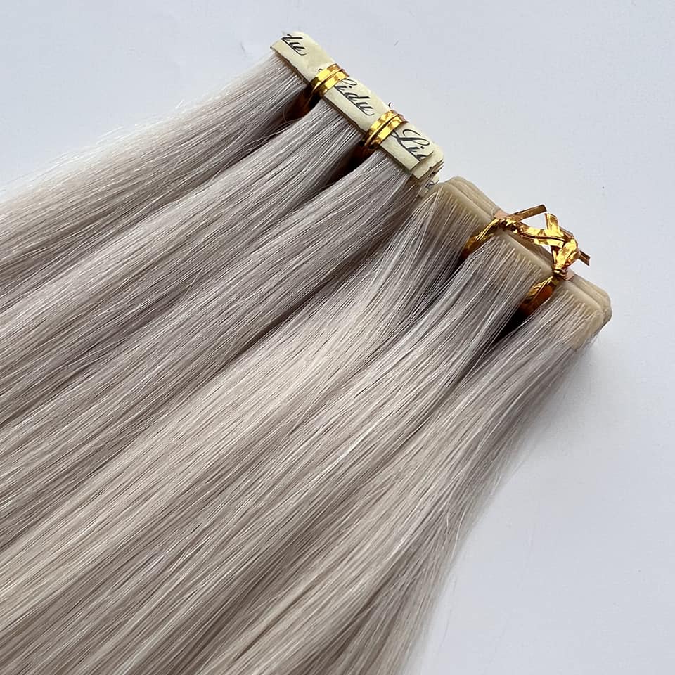 Invisible tape hair extension / double drawn 10A/  Light color 100g