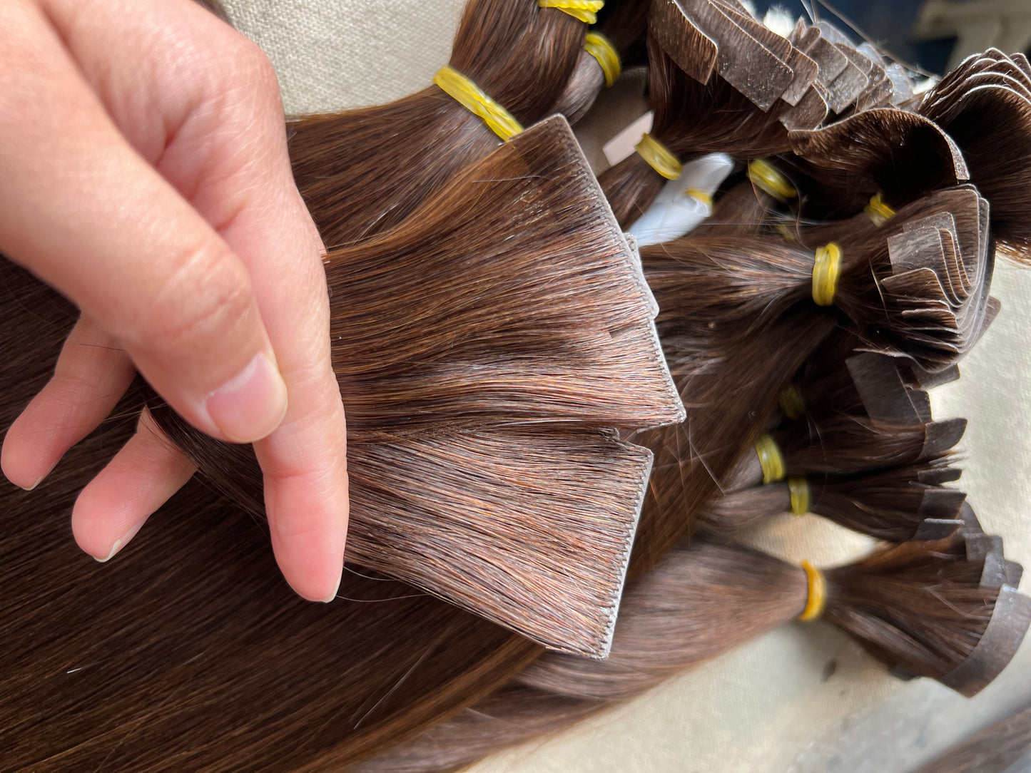 Invisible Tape-in-hair/ double drawn 10A/ Dark color 100g