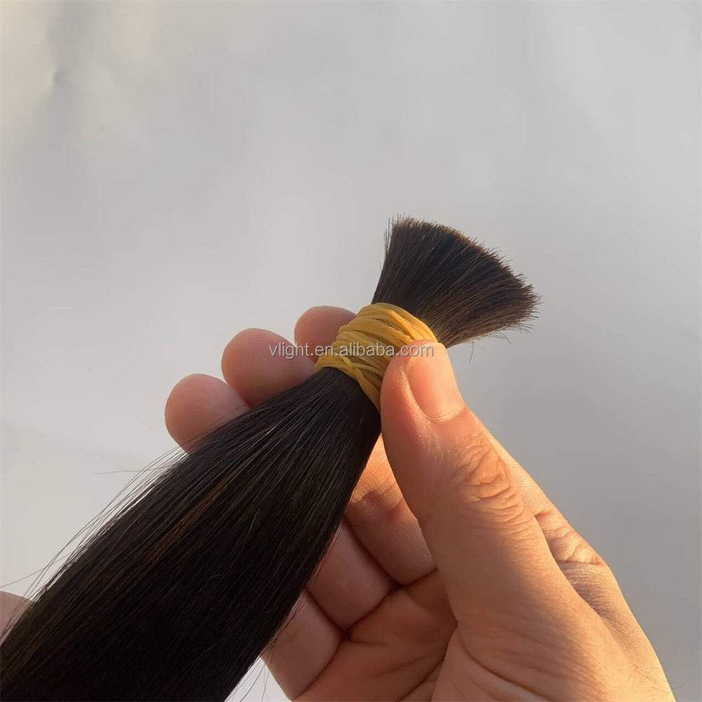 Bulk Hair Extensions-- Virgin hair dark color