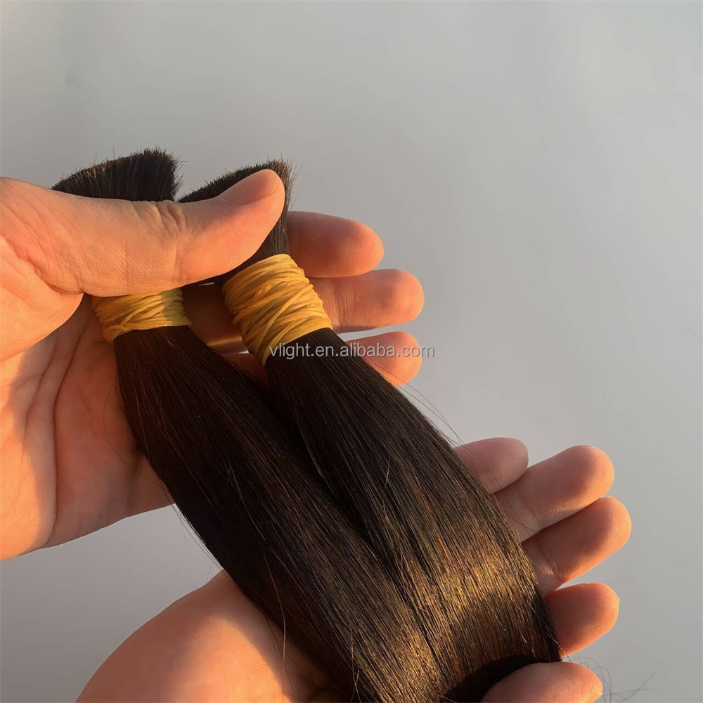 Bulk Hair Extensions-- Virgin hair dark color