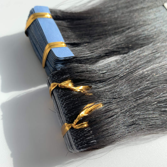 Invisible Tape-in-hair/ double drawn 10A/ Dark color 100g