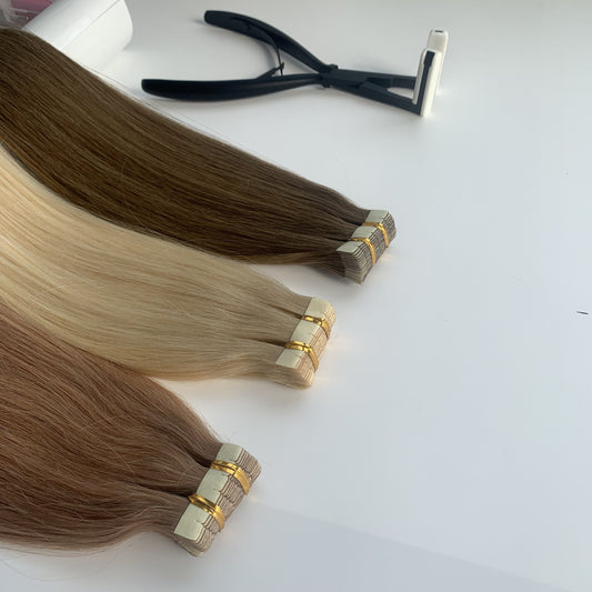 Mini tape in hair / double drawn 10A/ light color