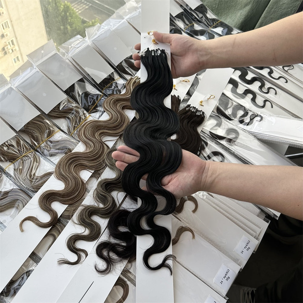 IF2 hair extensions virgin hair natural black Body wave / Ready to ship