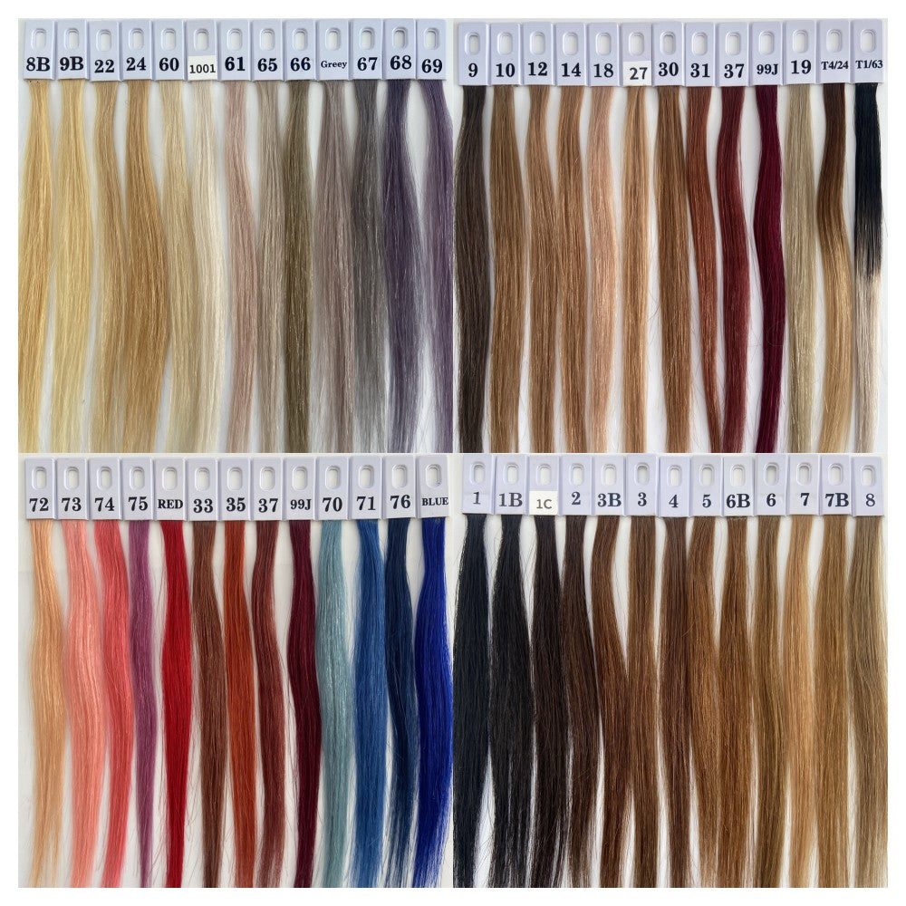 6D hair extension 9A Remy hair/ Light Color /100g