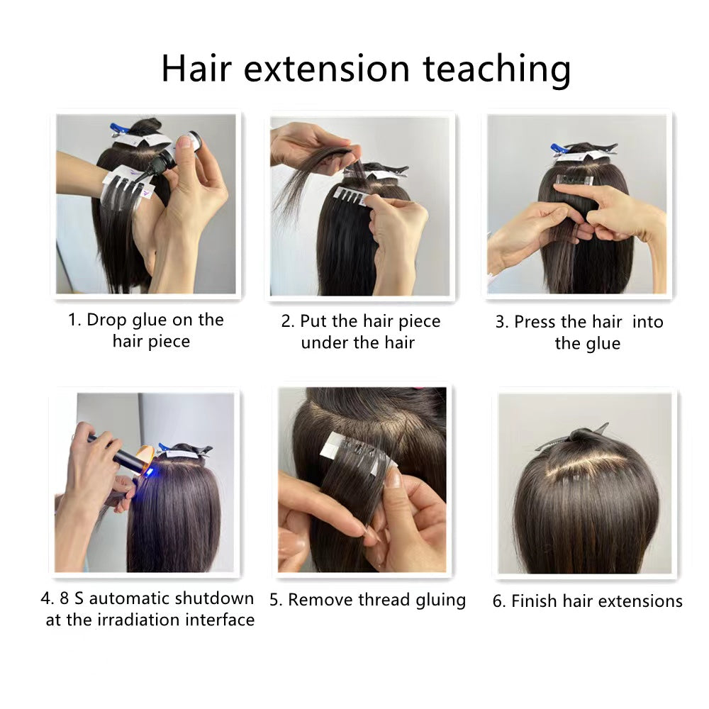 V-LIGHT hair extension dedicated thread gluing – V-light hair extensions