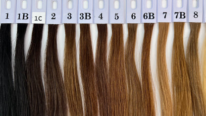 Flat tip  hair extensions / 9A / Dark color  100g