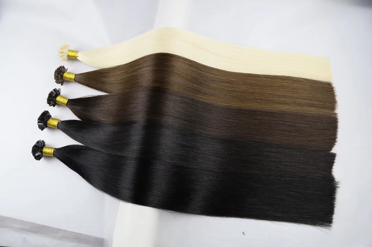Flat tip  / 9A Remy hair / Dark color   100g