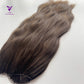 Feather weft hair extension /100% Virgin hair 10A / Natrual color 100g