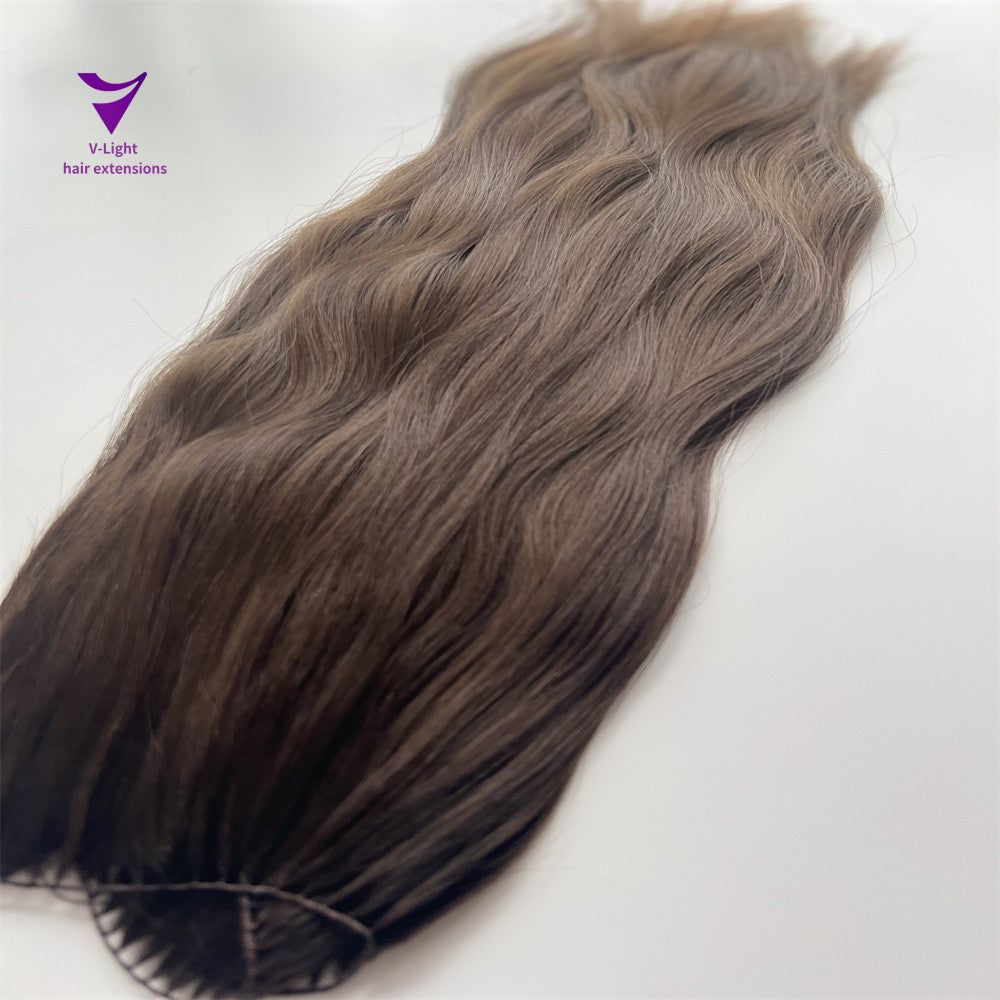 Feather weft hair extension /100% Virgin hair 10A / Natrual color